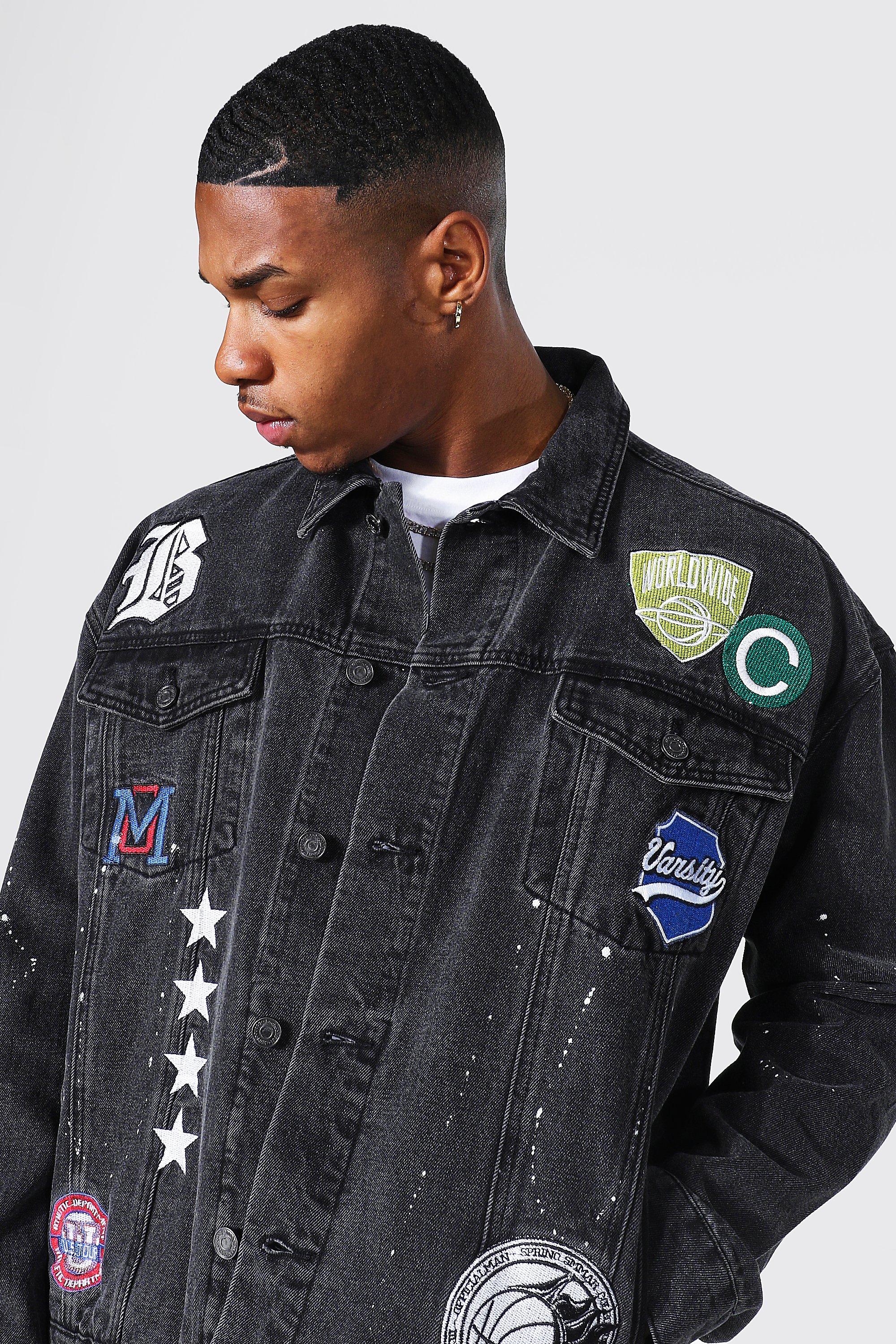 Varsity Oversized Official Man Denim Jacket